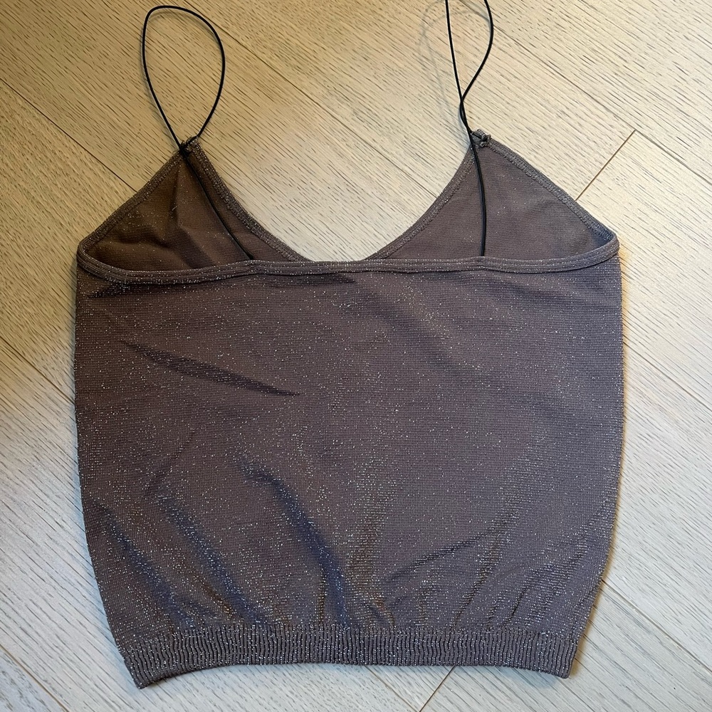 Free people shimmery crop top